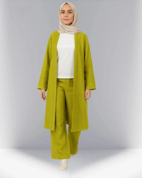 سوت كتان - لون بستاچ