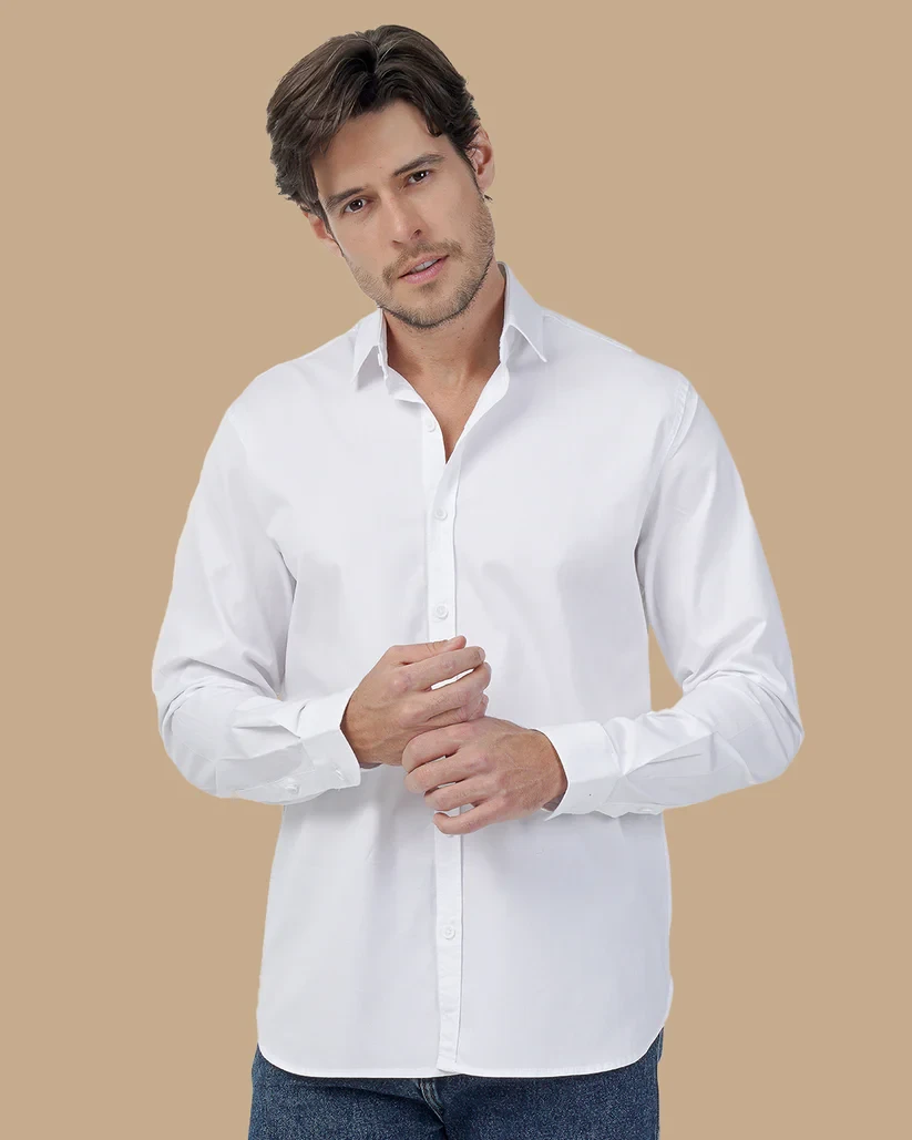 قميص  رجالي White Cotton shirt