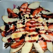 Nutella Chocolate With Fruits Waffle