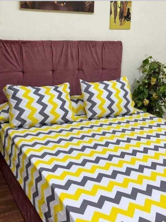 طقم ملايات سرير  قطن بيور100% 240*260 سم (متعدد الالوان21)