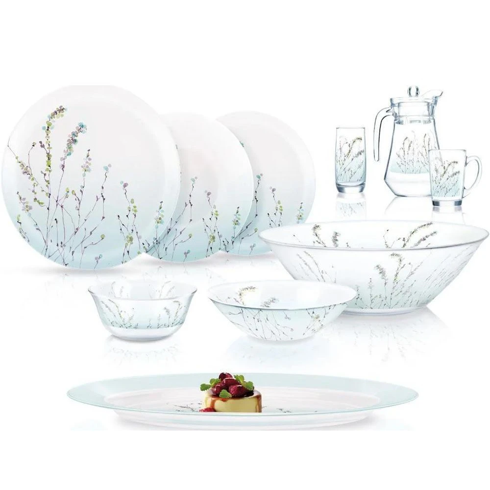 طقم اركوبايركس 46 قطعه – Trompette Turquoise – Luminarc