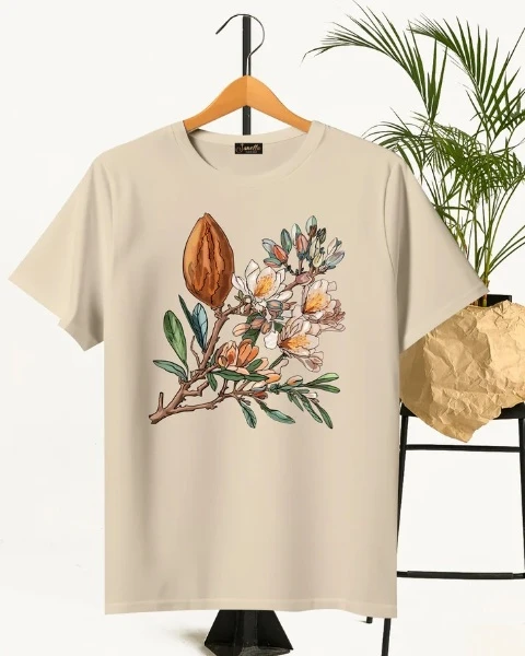 Flowers - تيشيرت قطن اللوان متعددة