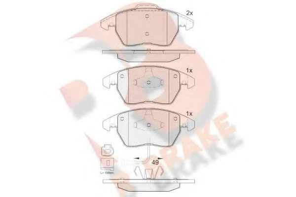 RBRAKE طقم تيل امامي VolksWagen Group Ibiza 1.0 97 - 2003