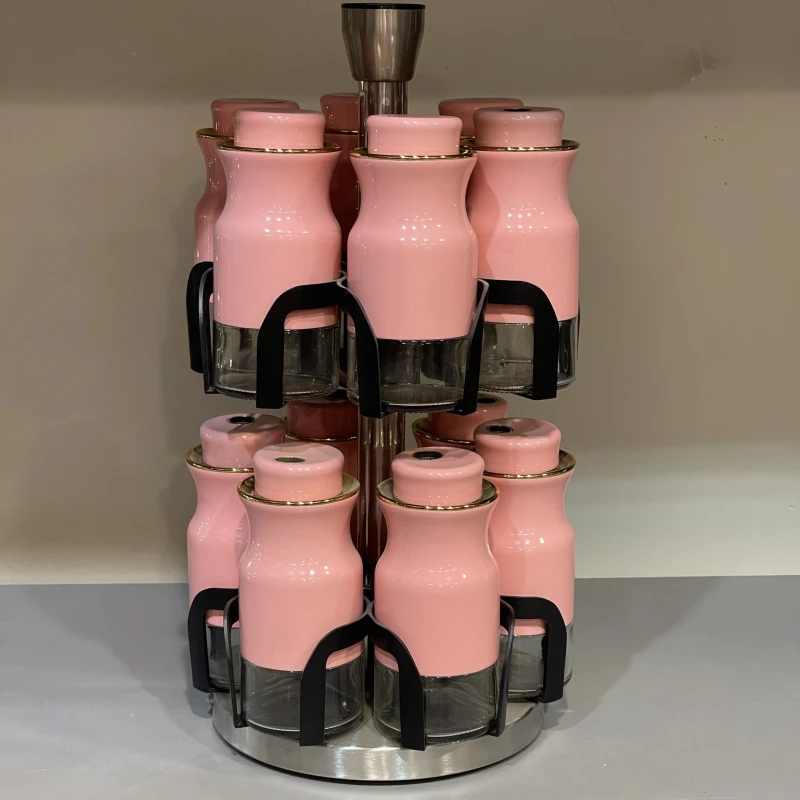 طقم توابل دوار – 12 قطعه