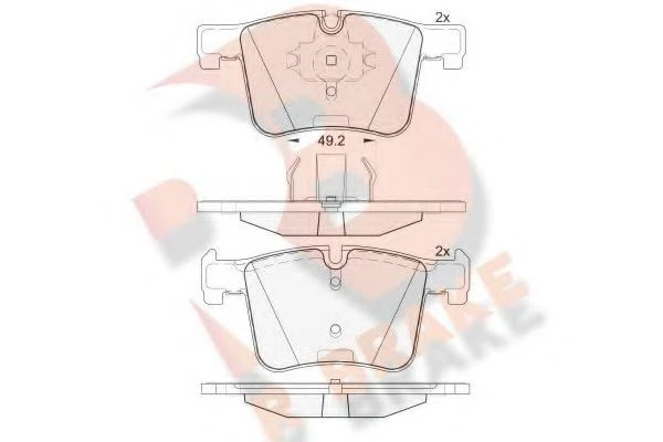 RBRAKE طقم تيل امامي BMW X3/F25