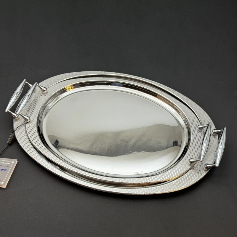 طقم صواني ايطالي 2 قطعة – Oval. Venice Inox