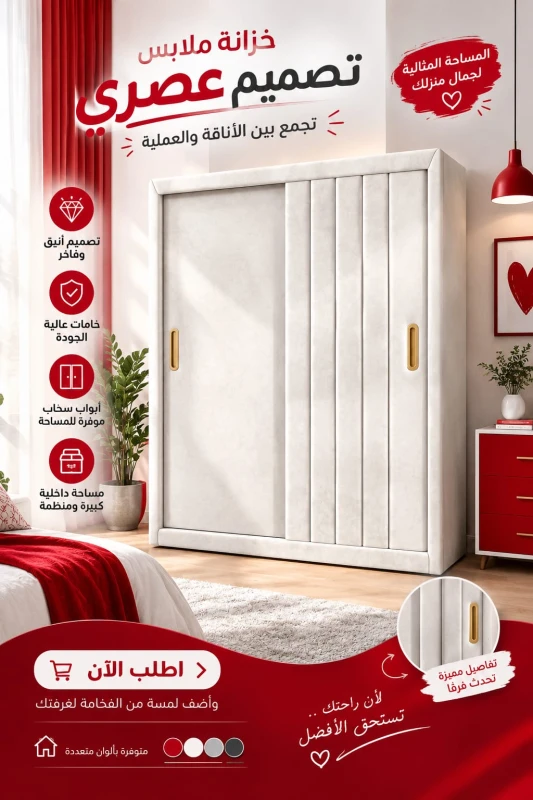 دولاب جرار كابتونيه مقاس 160