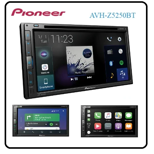 جهاز استقبال AV للوسائط المتعددة DVD مزدوج DIN In-Dash مع شاشة لمس WVGA مقاس 6.8 بوصة (AVH-Z5250BT)