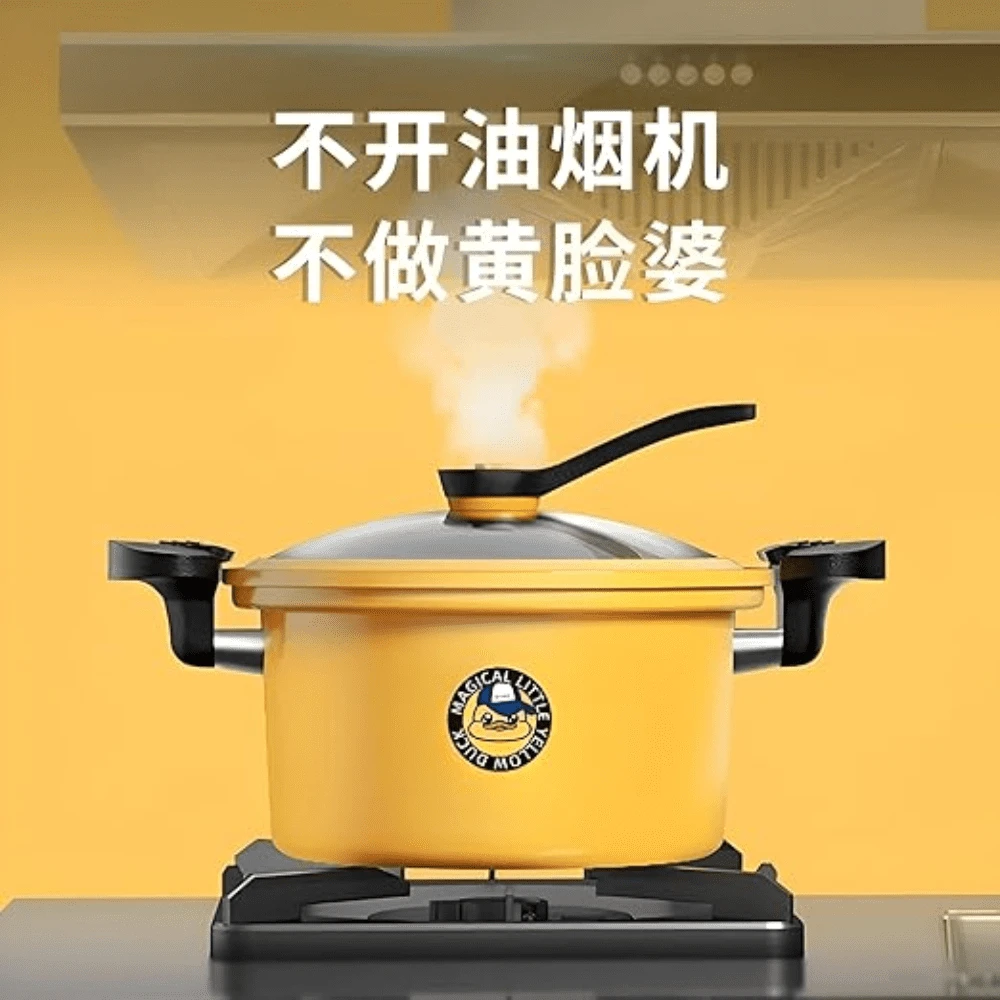 حلة بطوط من الجرانيت غير اللاصقة بغطاء بيركس محكم مقاس 22