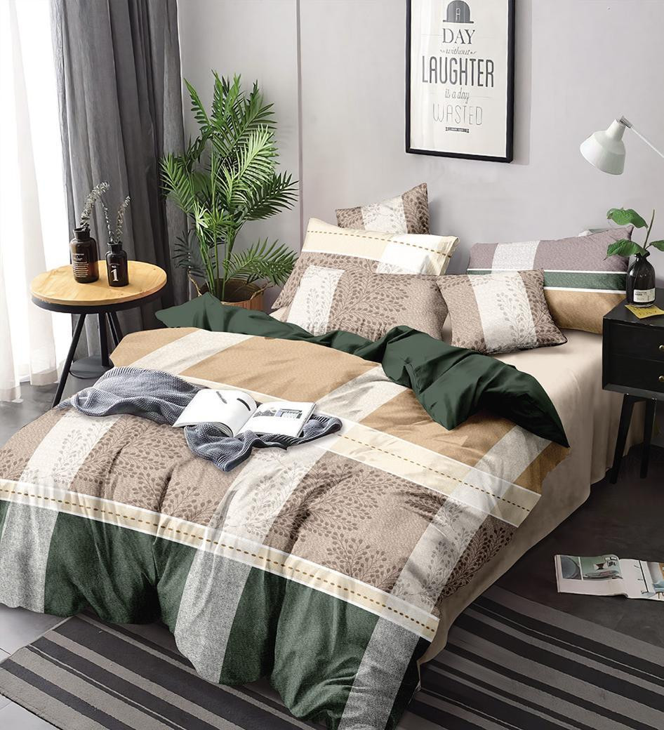 طقم ملايه 4 قطع قطن  ملايه مقاس كينج 240x260 مع 1 غطاء مخده طويله 160 سم مع 2 غطاء خداديه 50x75 سم