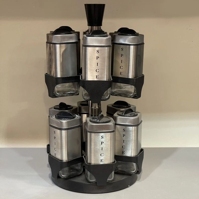 طقم توابل دوار – 12 قطعه