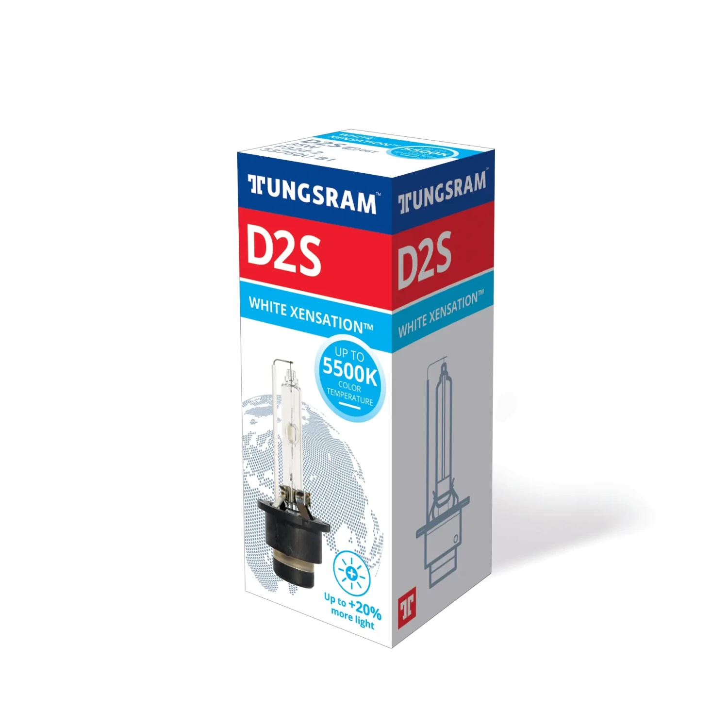 لمبة تونجسرام أمامية زينون D3S - ضوء رياضي 5500K مدى +20
