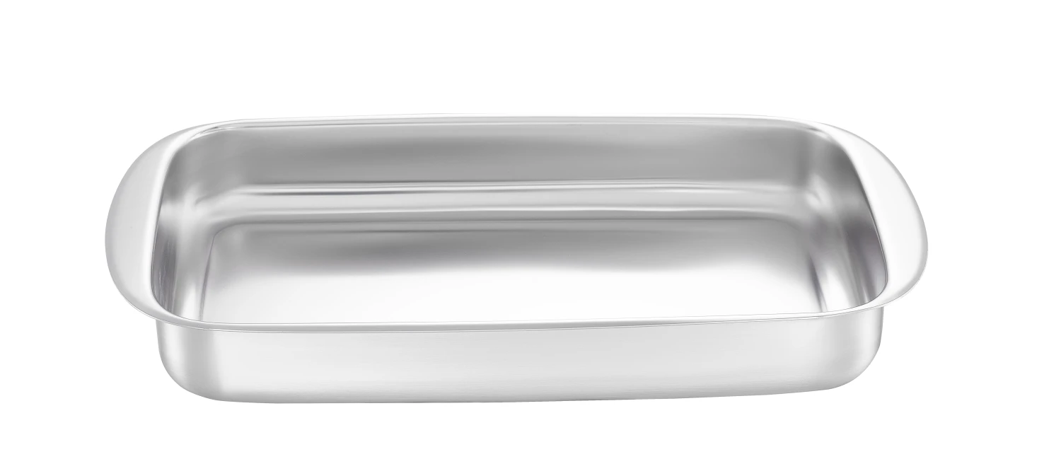 طبق فرن مستطيل كلاسيك ستانلس ستيل 40 سم من زهران