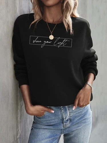 Low-shoulder logo print sweatshirt