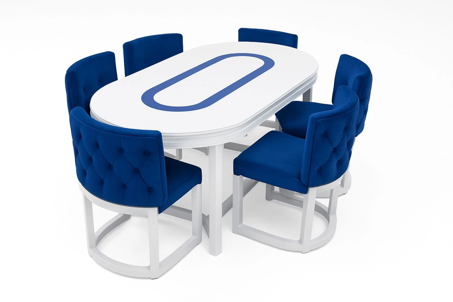 سفرة مودرن متداخلة 6 كراسي