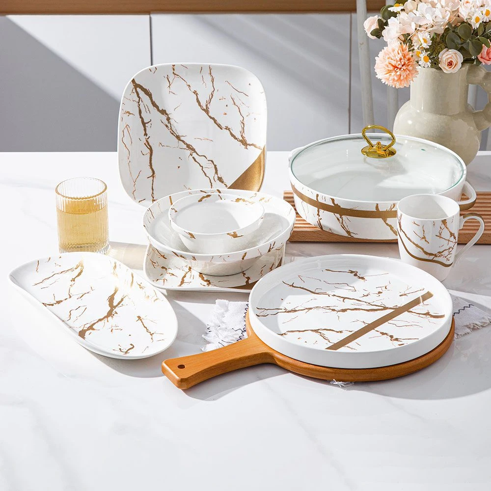 طقم عشاء 35 قطعه – White Marble