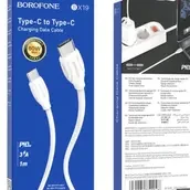 Borofone Dual Speed ​​data and Charging Cable 60 W Type C to - White, Bx19 for Mobile Phones.60 W