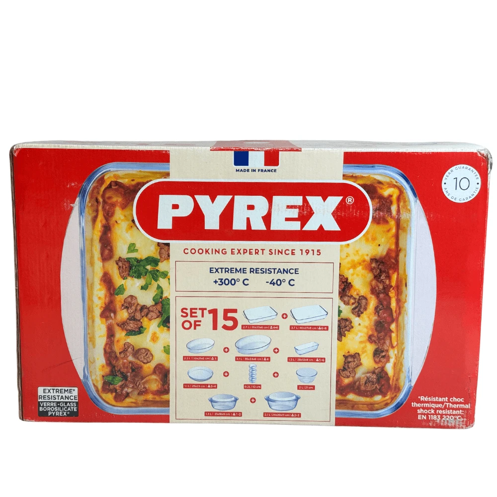 طقم طواجن للفرن 15 قطعه بايركس – Pyrex