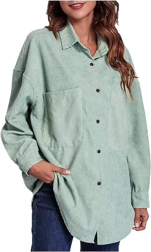 Corduroy Shacket Lightweight